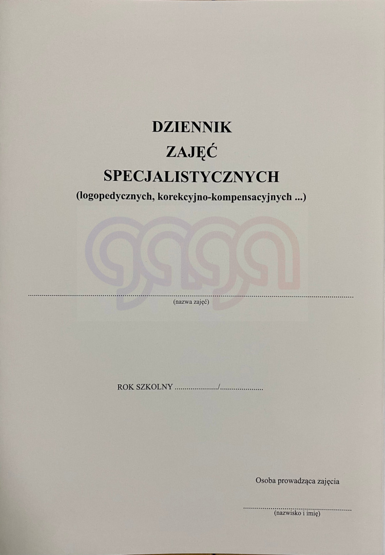 DZIENNIK ZAJĘĆ SPECJALISTYCZNYCH - LOGOPEDYCZNYCH I KOREKCYJNO ...